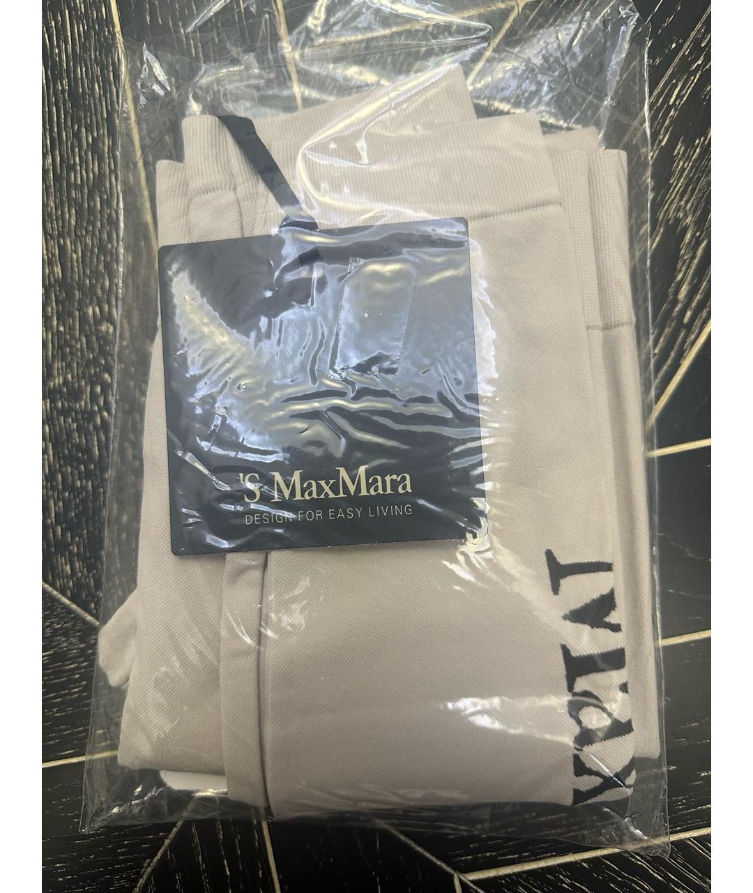 'S MAX MARA Бежевые синтетические леггинсы и велосипедки, фото 6