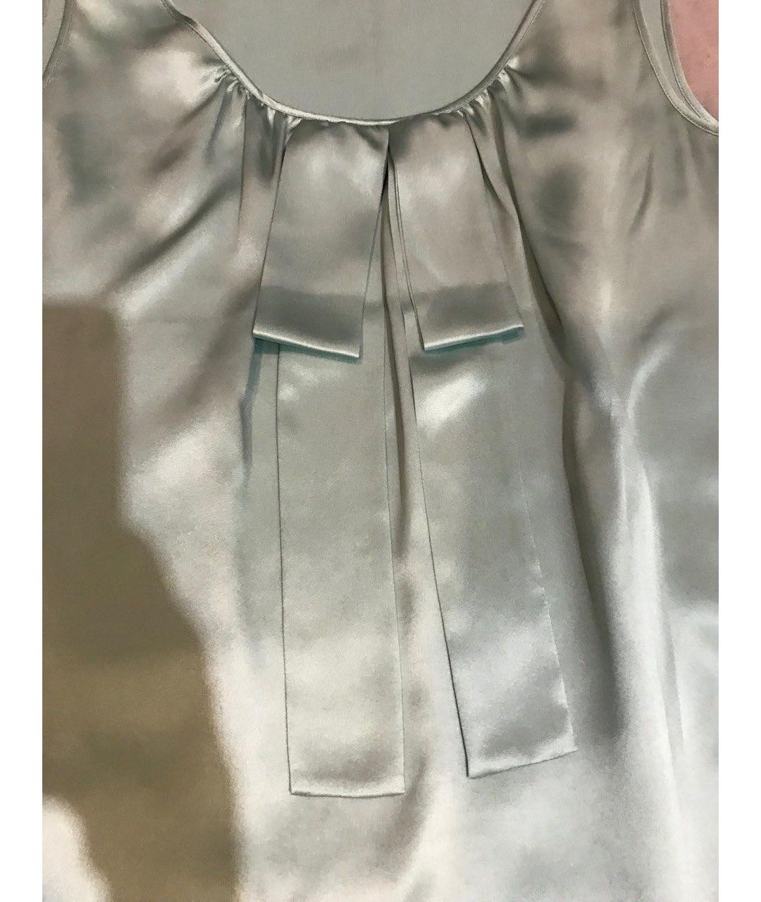 ESCADA Зеленая шелковая блузы, фото 6