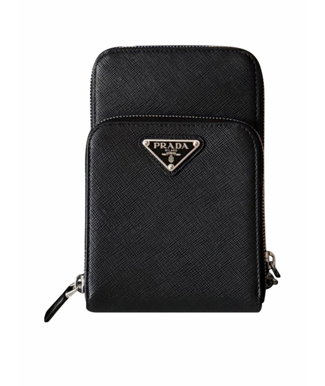 PRADA Черная кожаная сумка на плечо, фото 1