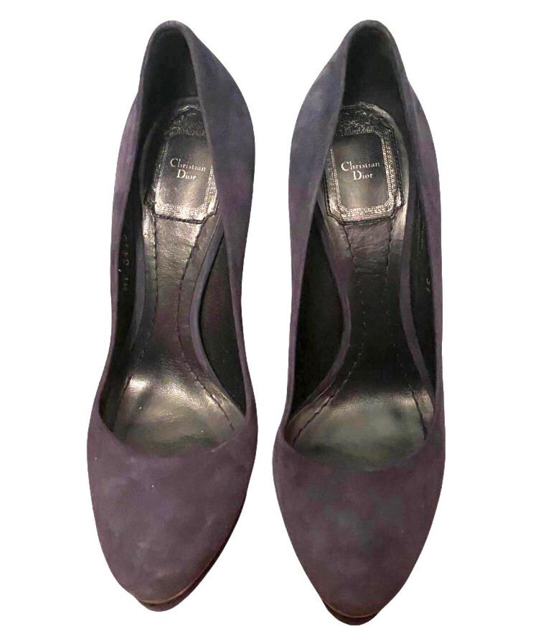 CHRISTIAN DIOR Синие замшевые туфли, фото 2