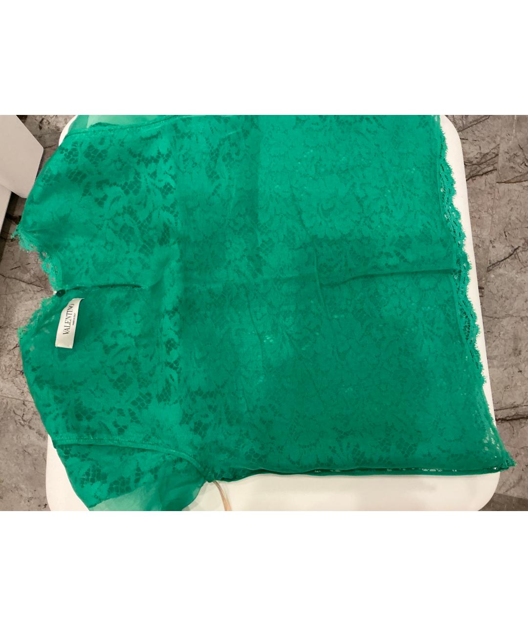 VALENTINO Зеленая хлопковая блузы, фото 4
