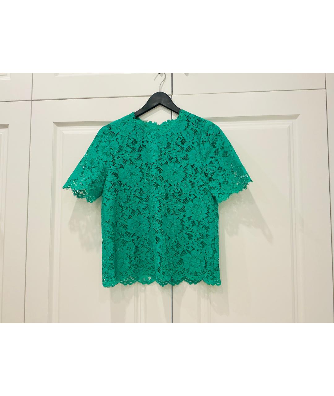 VALENTINO Зеленая хлопковая блузы, фото 5