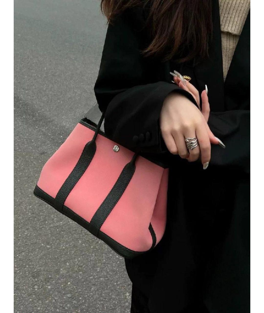HERMES Розовая сумка тоут, фото 7
