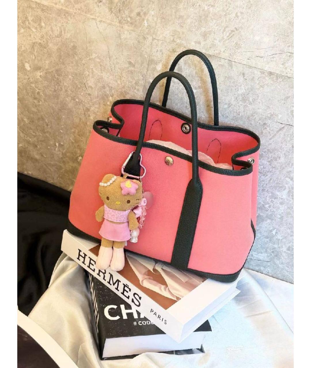 HERMES Розовая сумка тоут, фото 3