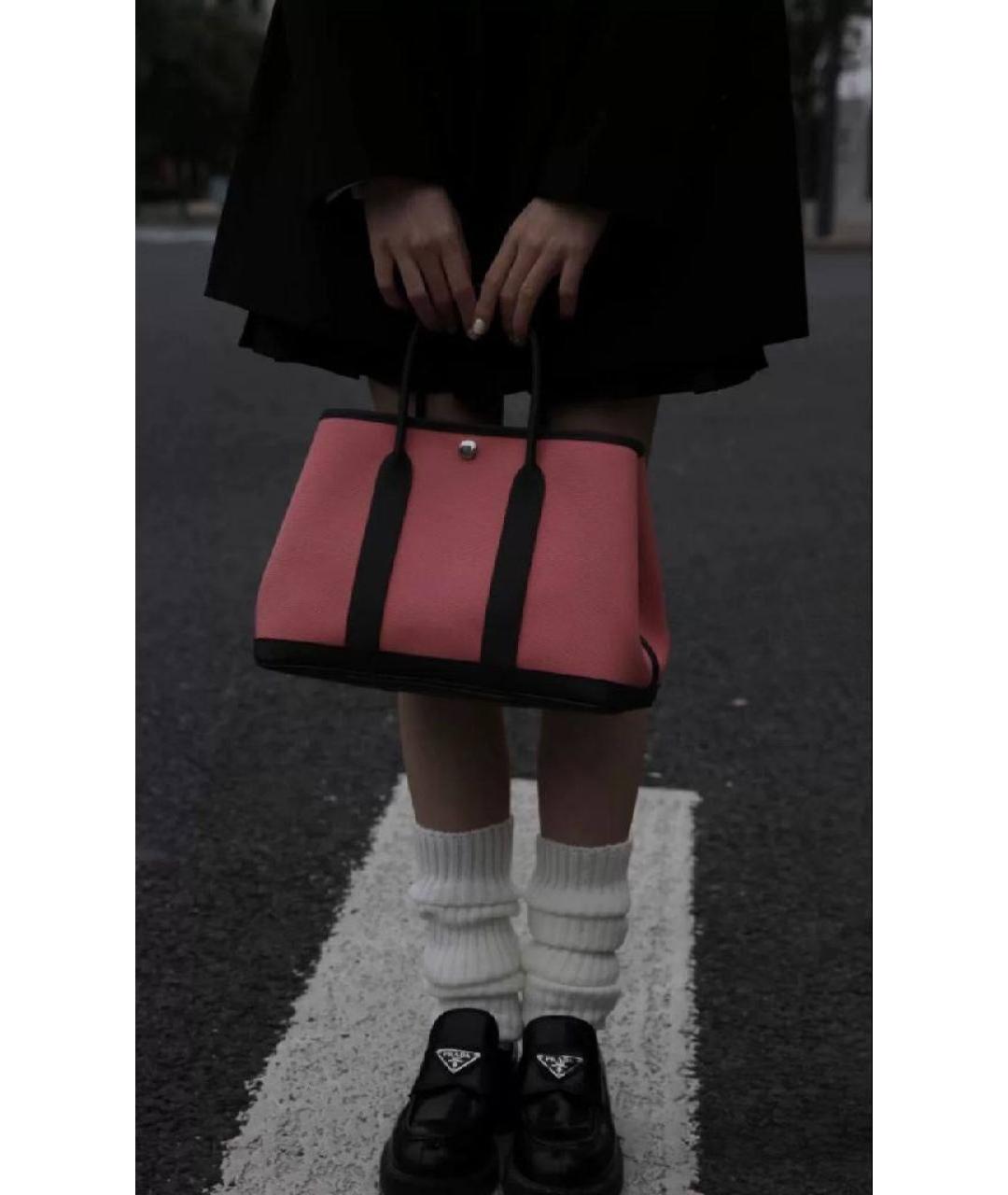 HERMES Розовая сумка тоут, фото 6