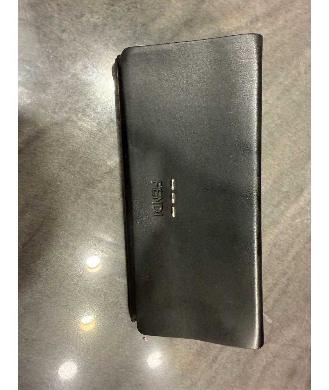 FENDI Черные металлические солнцезащитные очки, фото 4