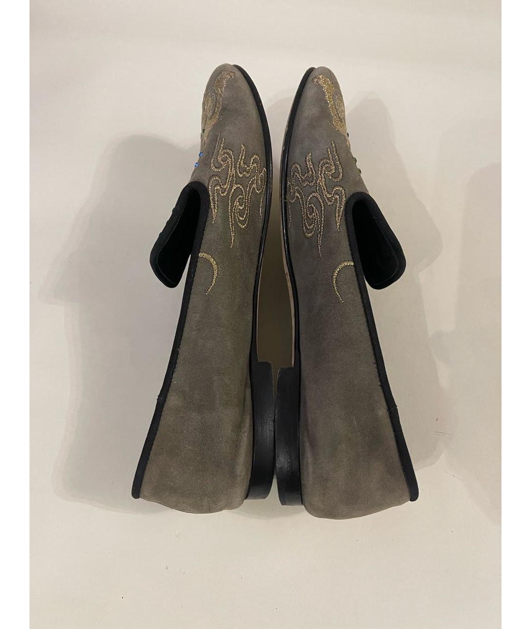 GIUSEPPE ZANOTTI DESIGN Хаки замшевые лоферы, фото 4