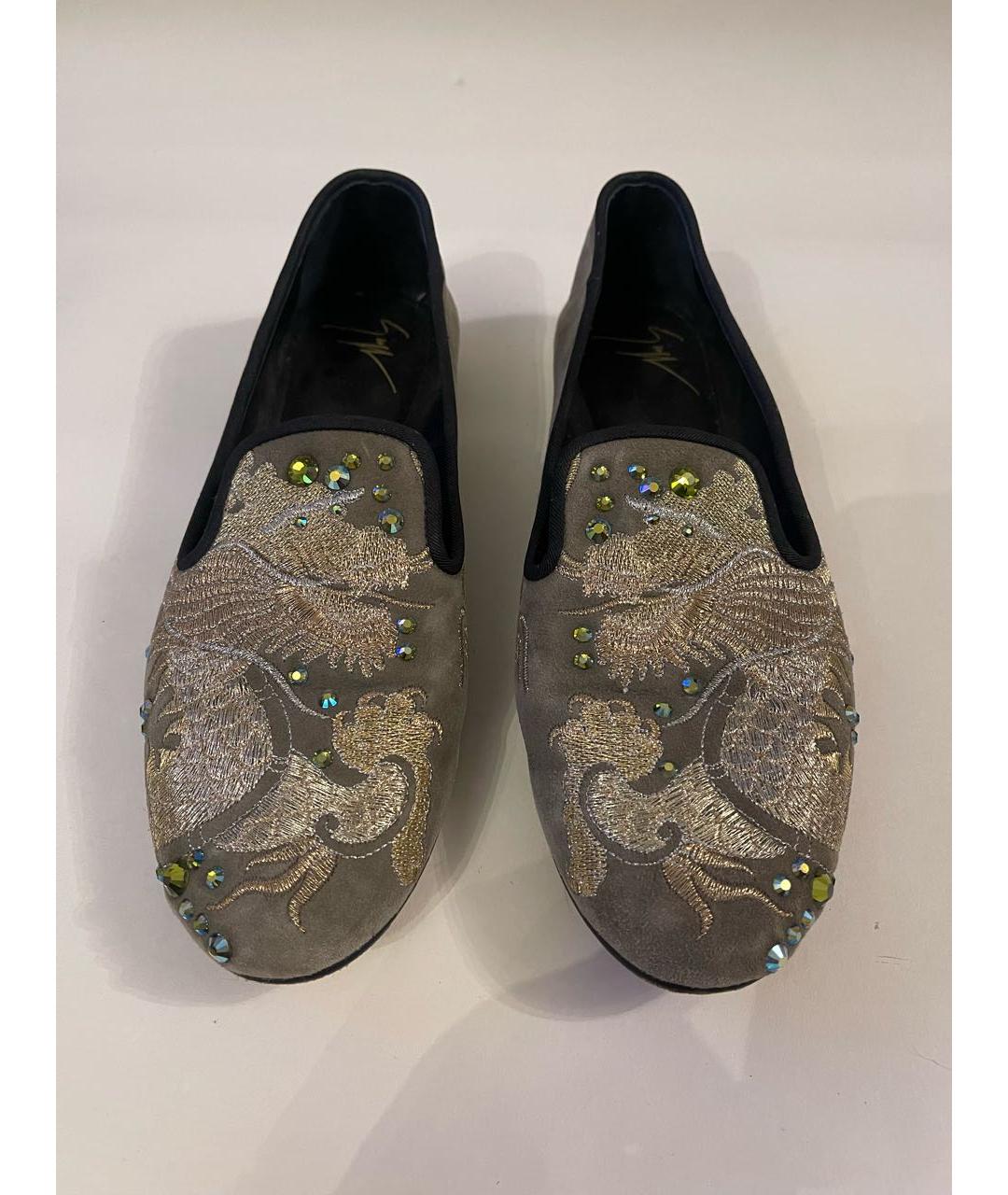 GIUSEPPE ZANOTTI DESIGN Хаки замшевые лоферы, фото 3