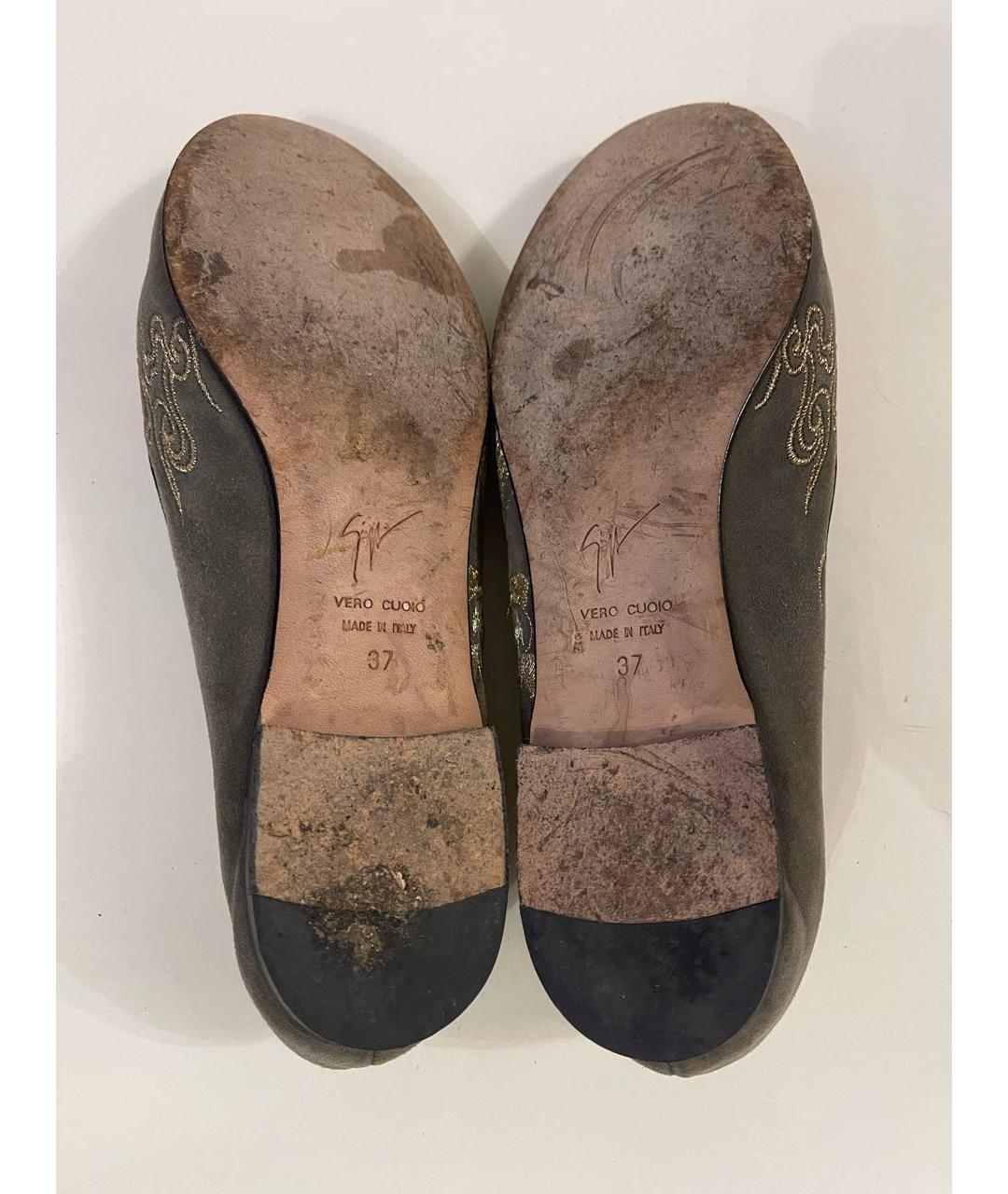 GIUSEPPE ZANOTTI DESIGN Хаки замшевые лоферы, фото 7