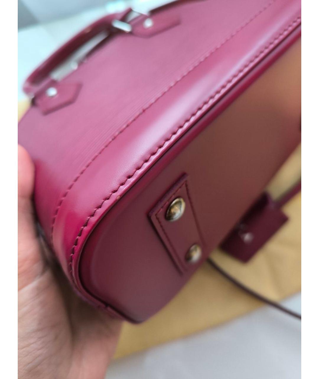 LOUIS VUITTON Фуксия кожаная сумка через плечо, фото 8