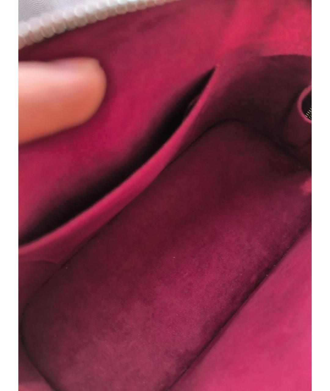 LOUIS VUITTON Фуксия кожаная сумка через плечо, фото 6