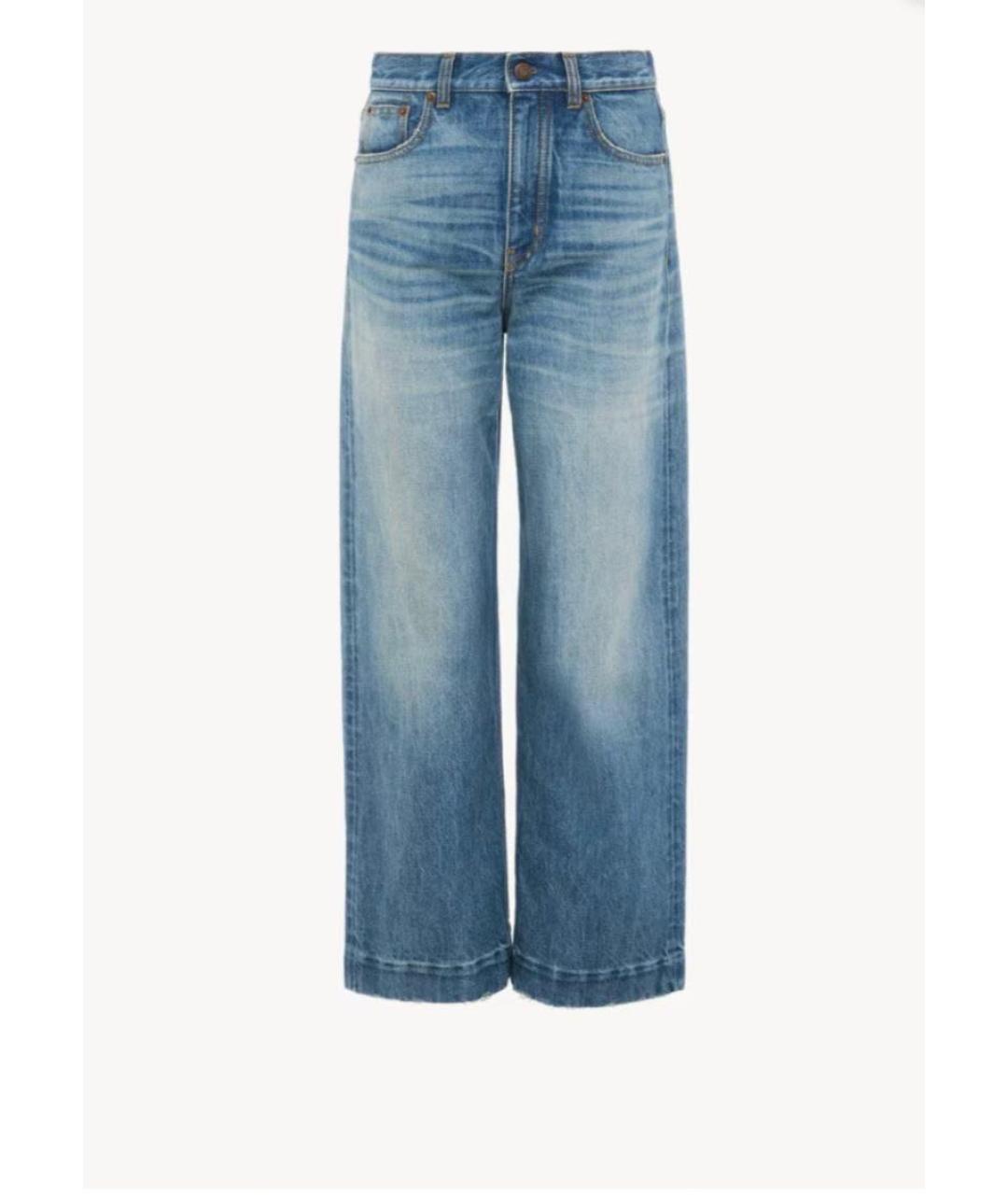 CHLOE Синие хлопковые прямые джинсы, фото 3