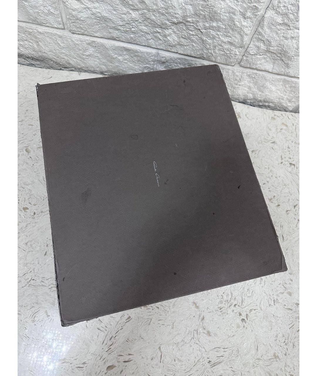 RICK OWENS Черные кожаные ботильоны, фото 6