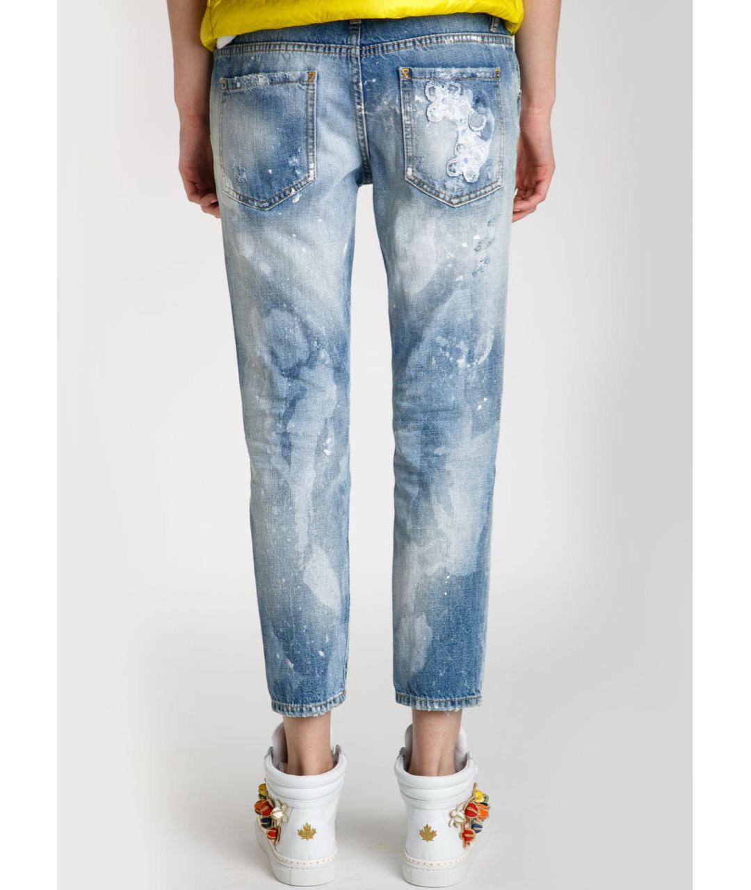 DSQUARED2 Голубые хлопковые джинсы слим, фото 4