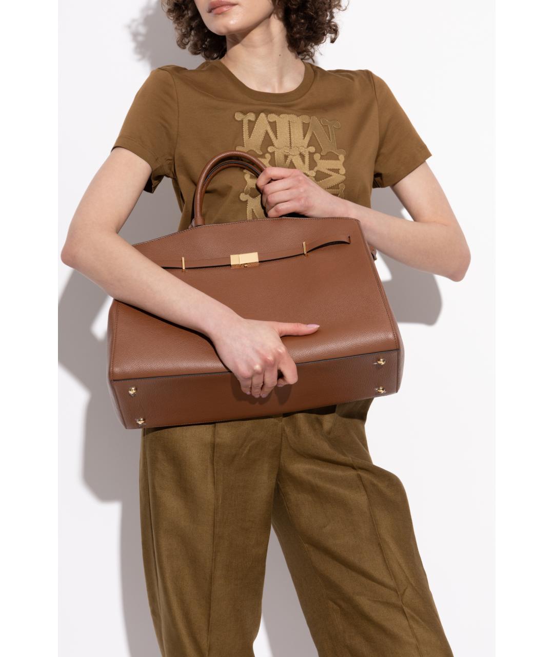 DEMELLIER Коричневая кожаная сумка тоут, фото 5