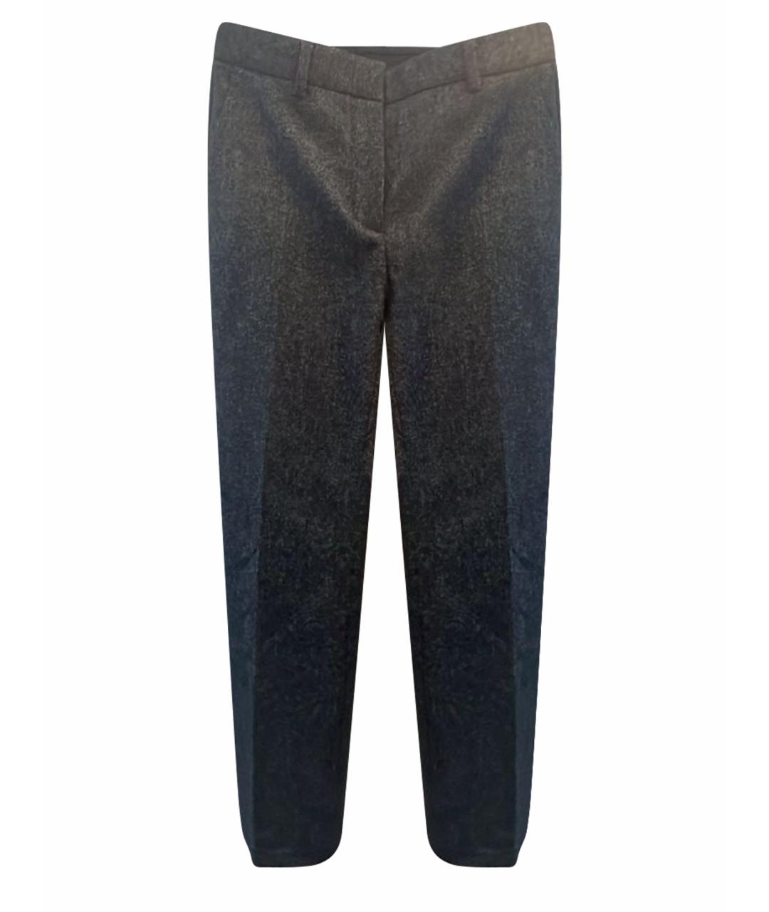 BURBERRY Серые шерстяные прямые брюки, фото 1