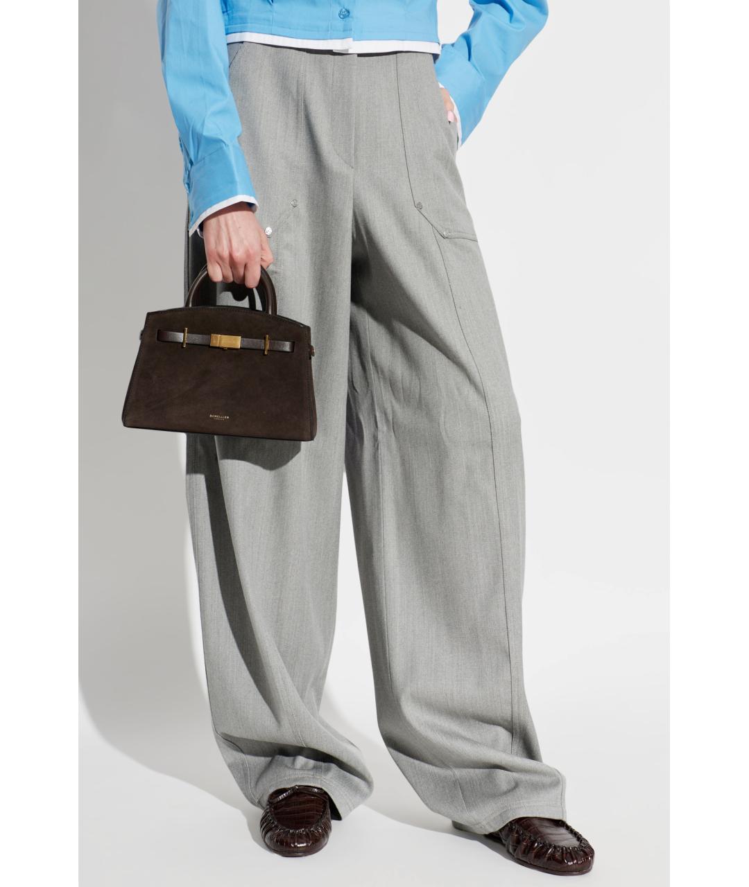 DEMELLIER Коричневая замшевая сумка тоут, фото 4