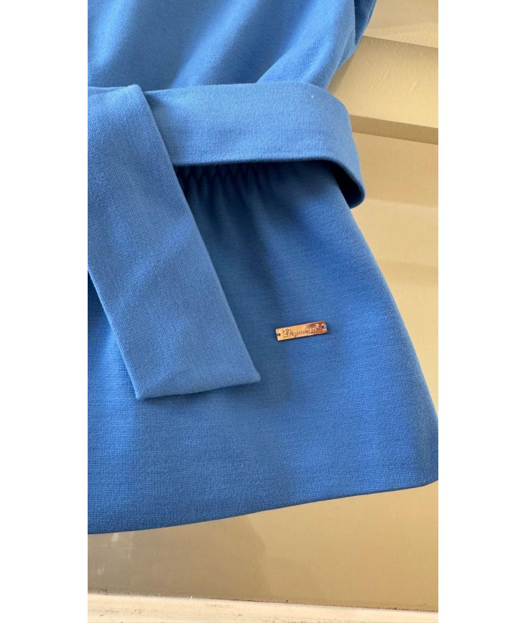 DSQUARED2 Голубая вискозная футболка, фото 5