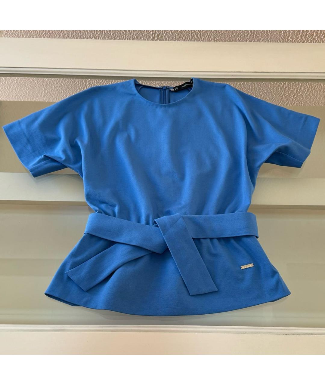 DSQUARED2 Голубая вискозная футболка, фото 9