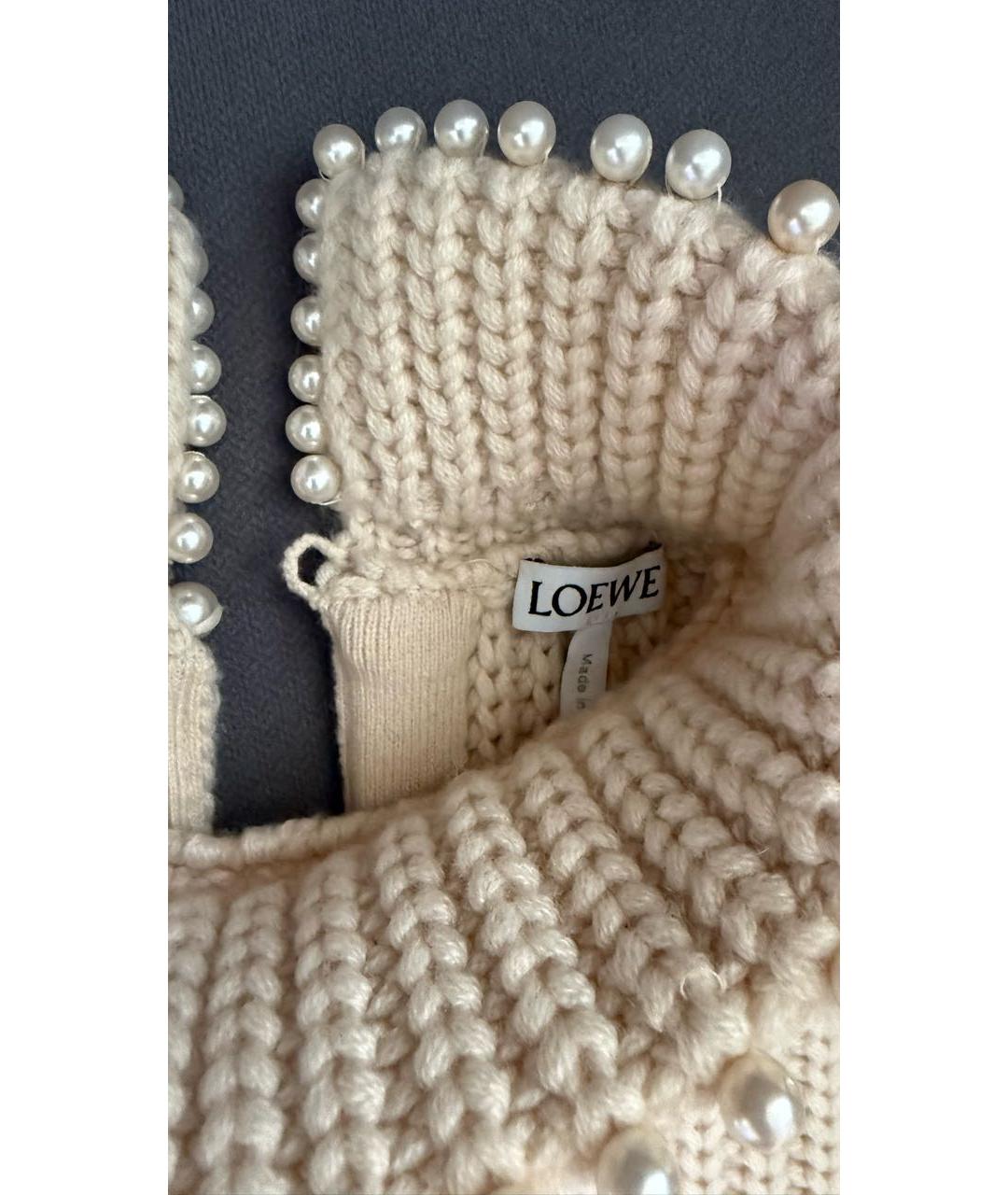 LOEWE Бежевый кашемировый джемпер / свитер, фото 3