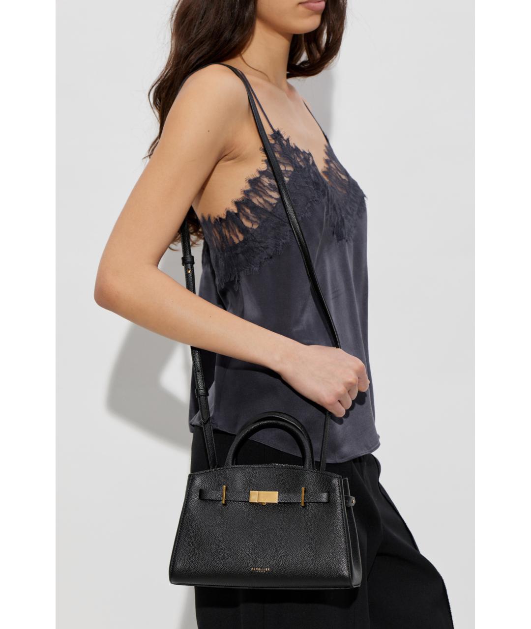 DEMELLIER Черная кожаная сумка тоут, фото 2