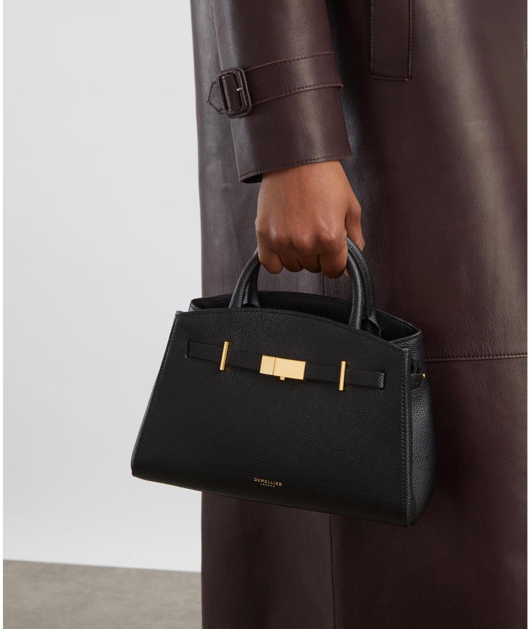 DEMELLIER Черная кожаная сумка тоут, фото 7