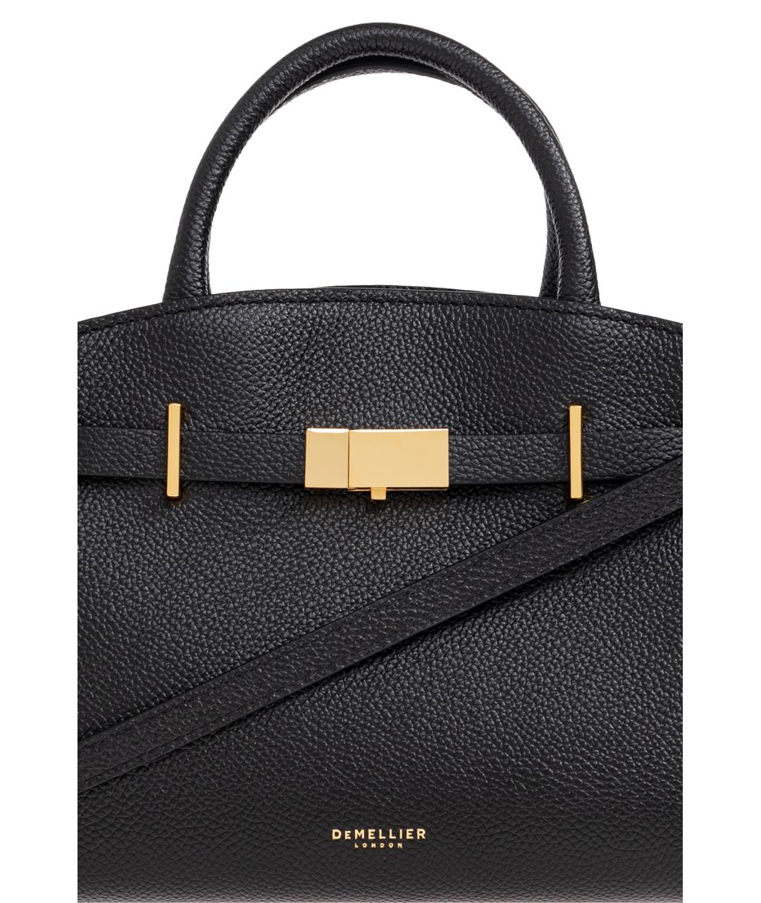 DEMELLIER Черная кожаная сумка тоут, фото 3