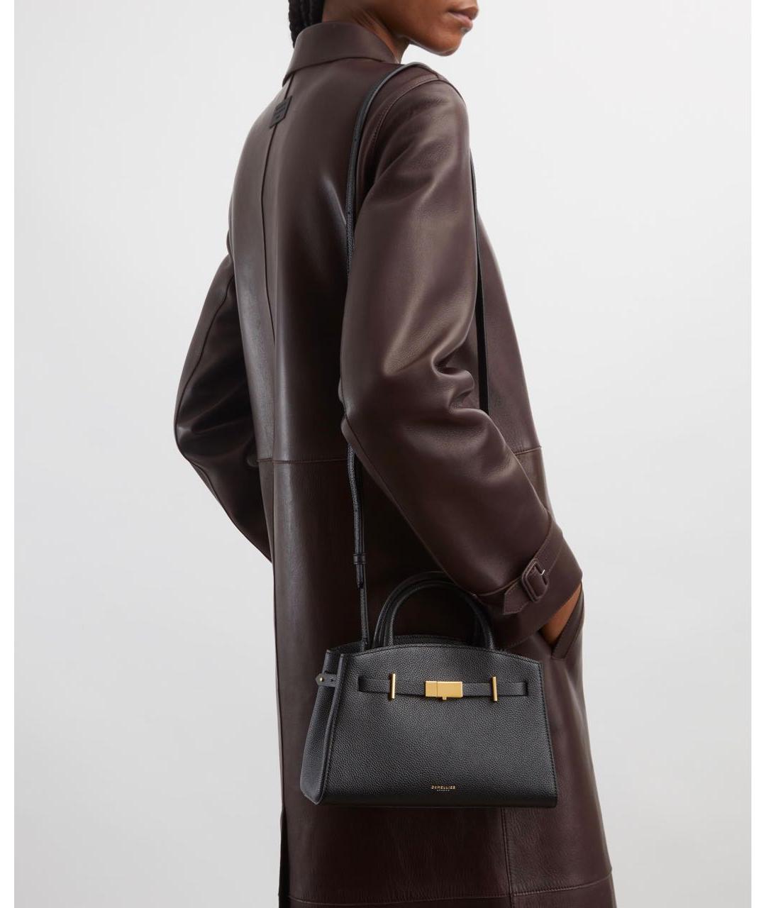 DEMELLIER Черная кожаная сумка тоут, фото 8