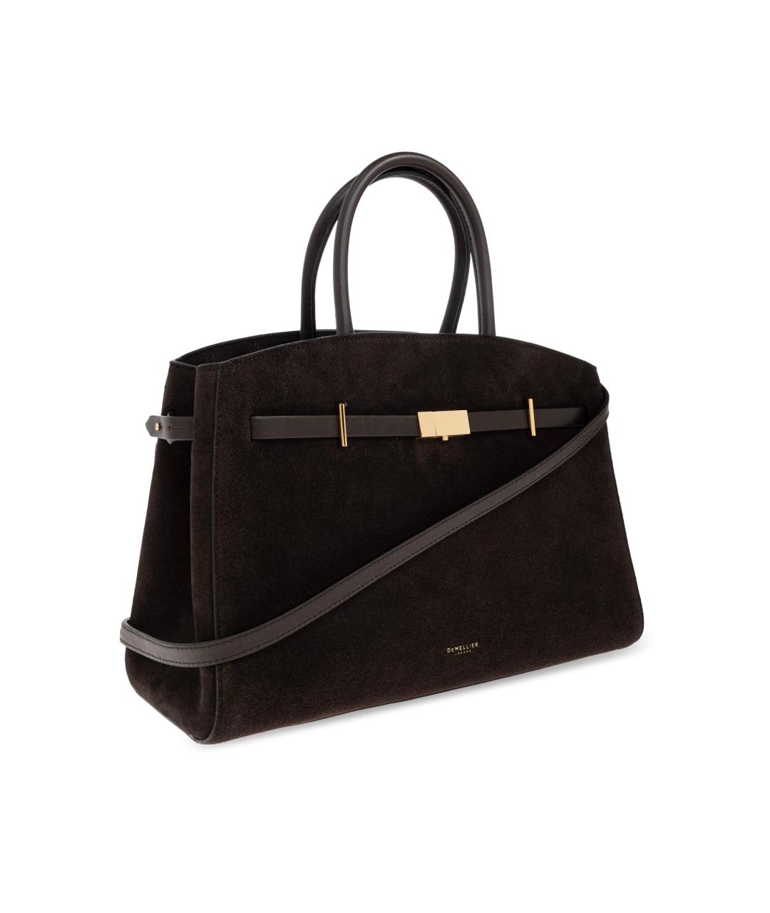 DEMELLIER Коричневая замшевая сумка тоут, фото 3