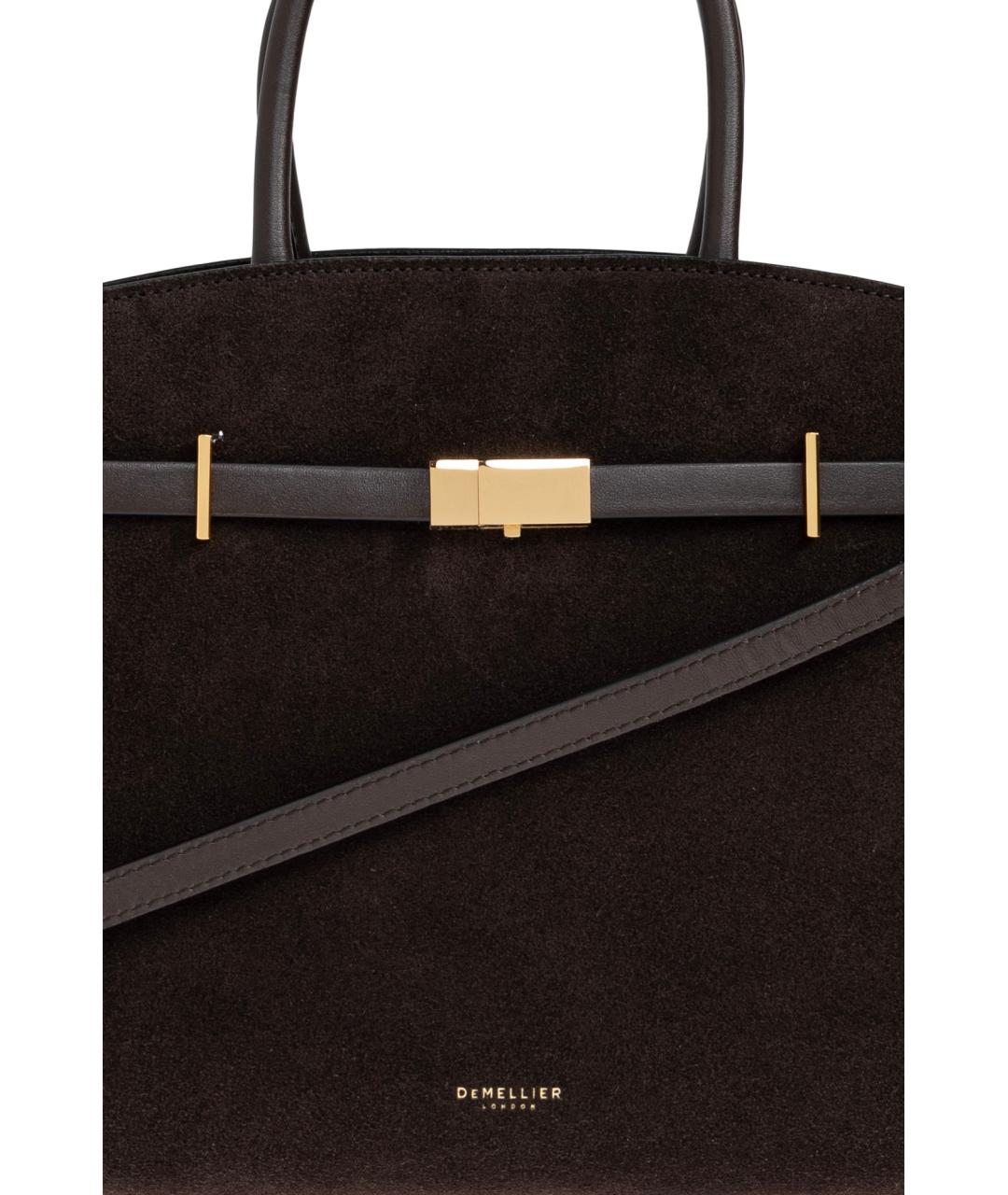 DEMELLIER Коричневая замшевая сумка тоут, фото 2