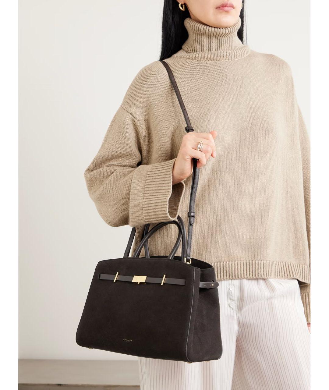 DEMELLIER Коричневая замшевая сумка тоут, фото 5