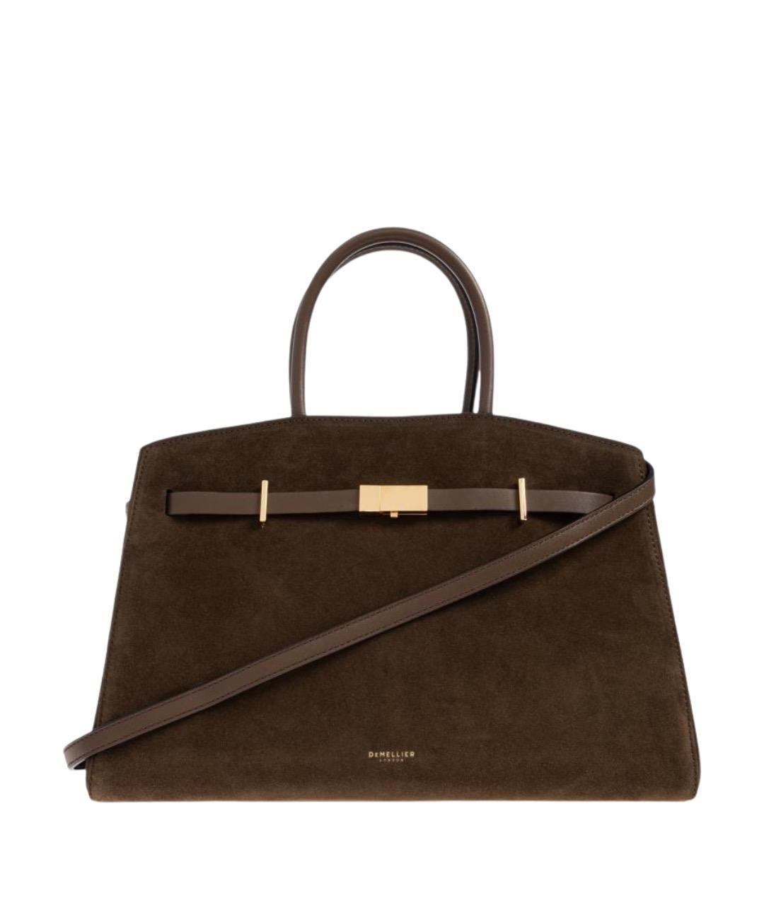 DEMELLIER Коричневая замшевая сумка тоут, фото 1