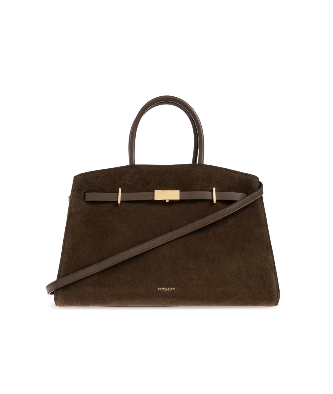 DEMELLIER Коричневая замшевая сумка тоут, фото 5