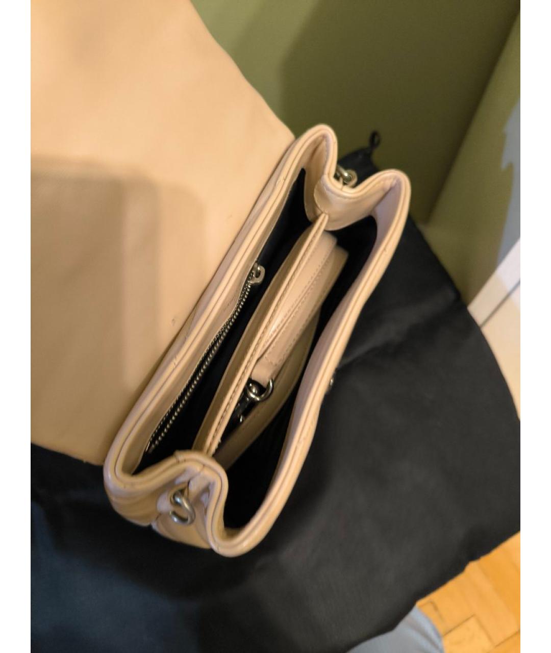 SAINT LAURENT Розовая кожаная сумка через плечо, фото 4