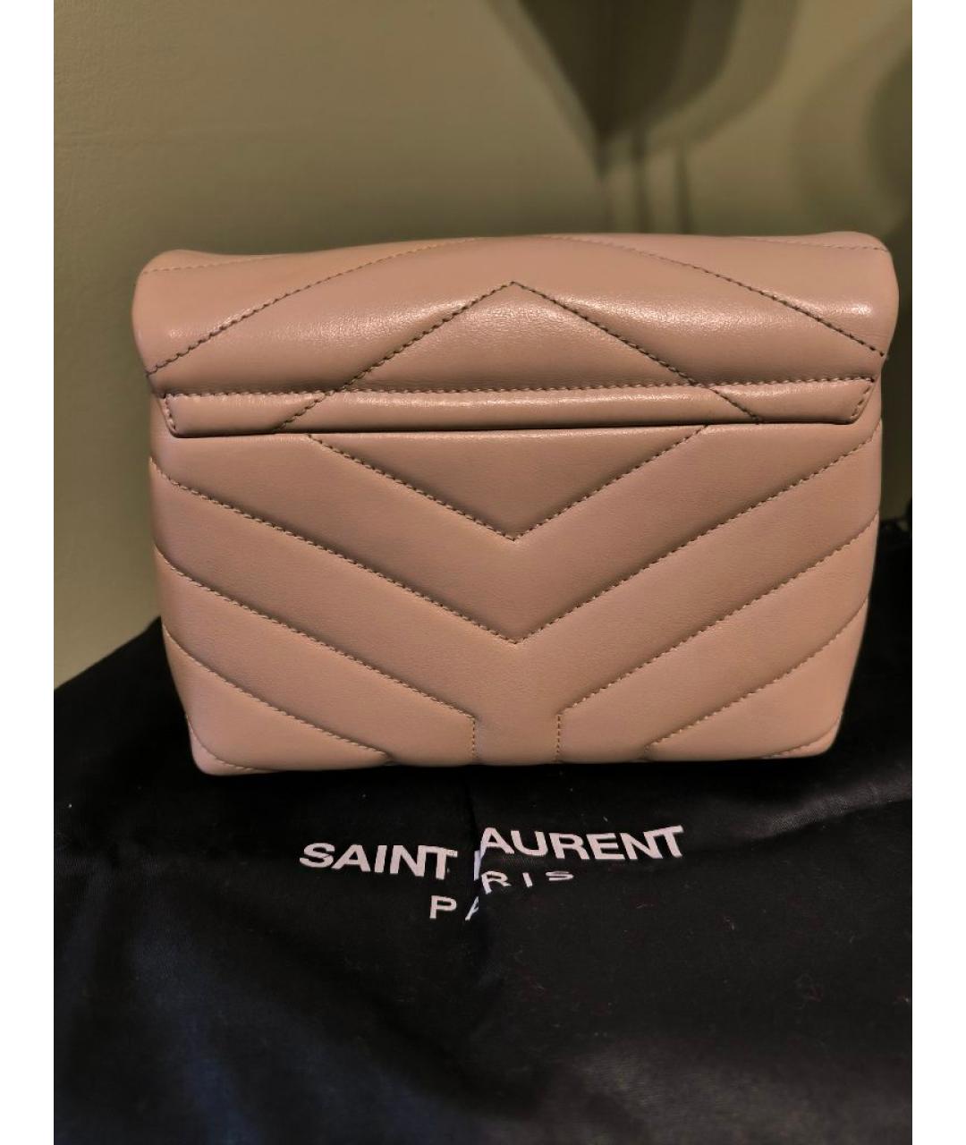 SAINT LAURENT Розовая кожаная сумка через плечо, фото 3