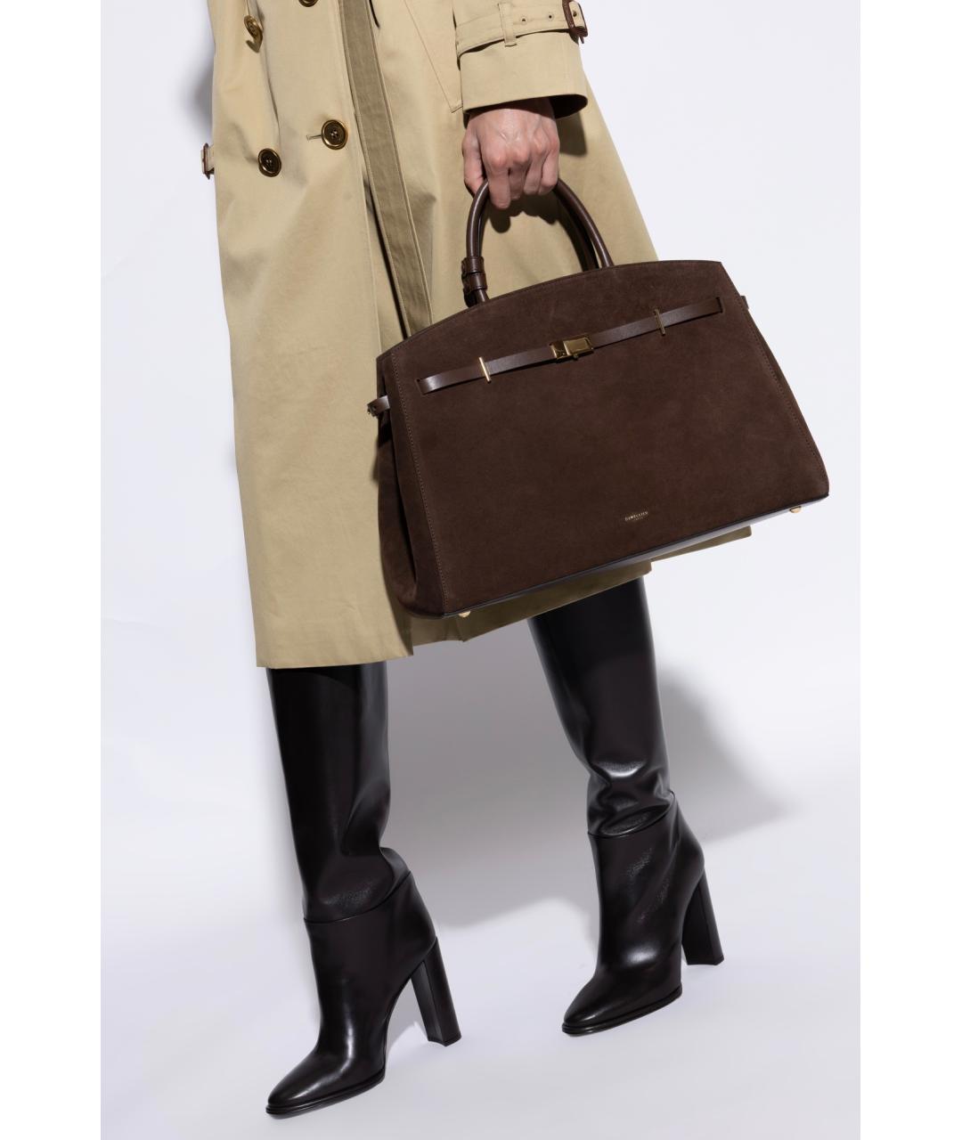 DEMELLIER Коричневая замшевая сумка тоут, фото 3