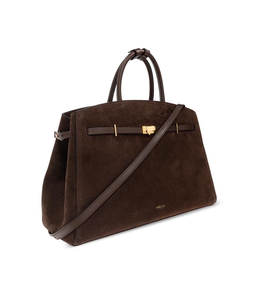 DEMELLIER Коричневая замшевая сумка тоут, фото 2