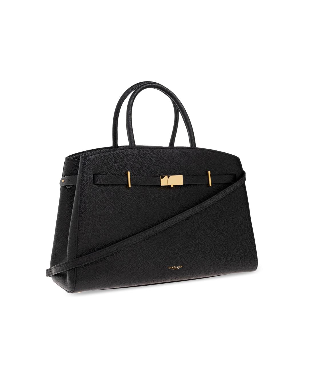 DEMELLIER Черная кожаная сумка тоут, фото 4