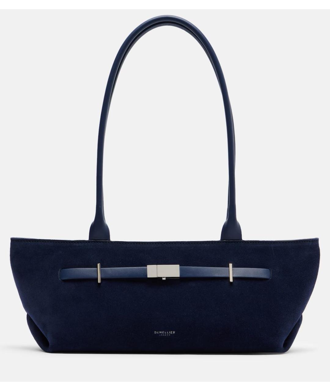 DEMELLIER Темно-синяя замшевая сумка с короткими ручками, фото 8