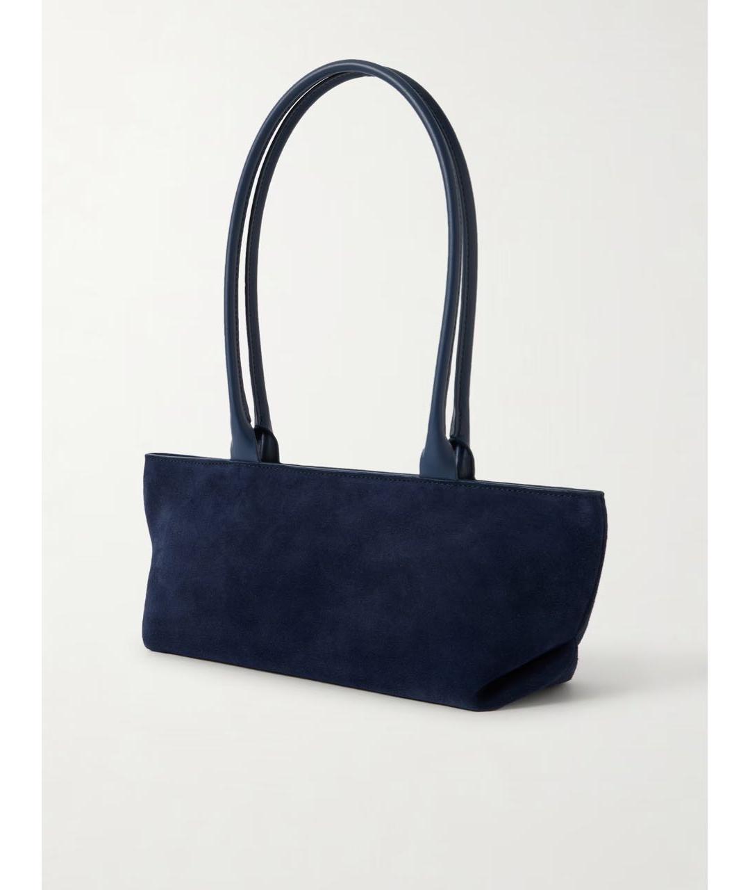 DEMELLIER Темно-синяя замшевая сумка с короткими ручками, фото 6
