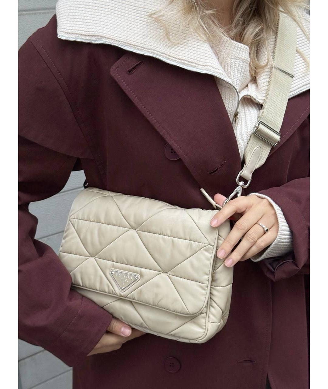 PRADA Бежевая сумка через плечо, фото 5