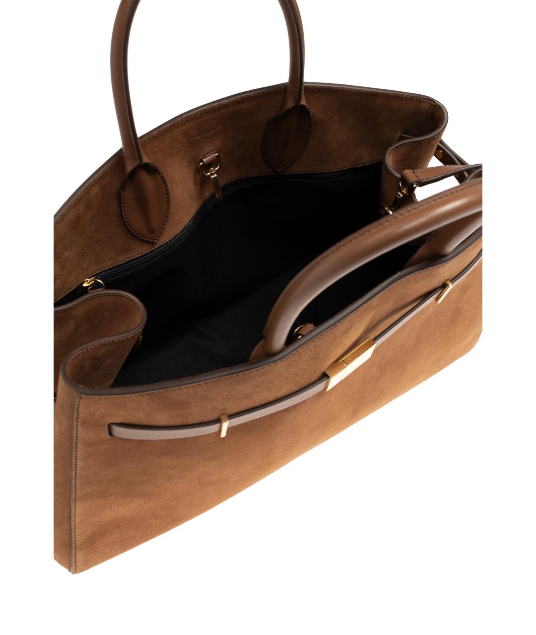 DEMELLIER Коричневая замшевая сумка тоут, фото 5