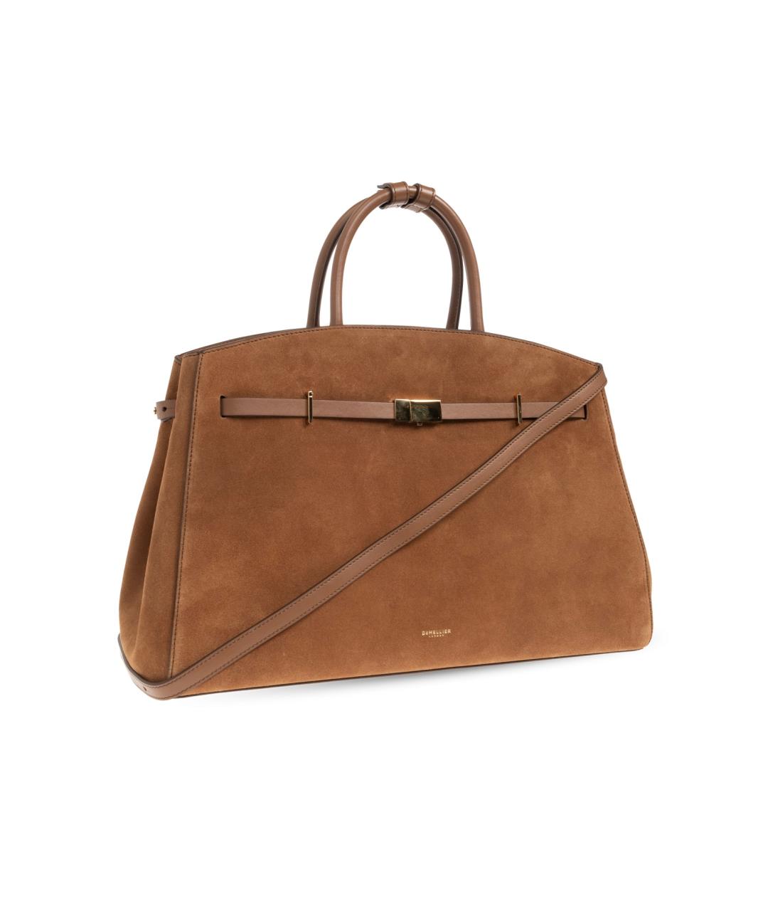 DEMELLIER Коричневая замшевая сумка тоут, фото 2
