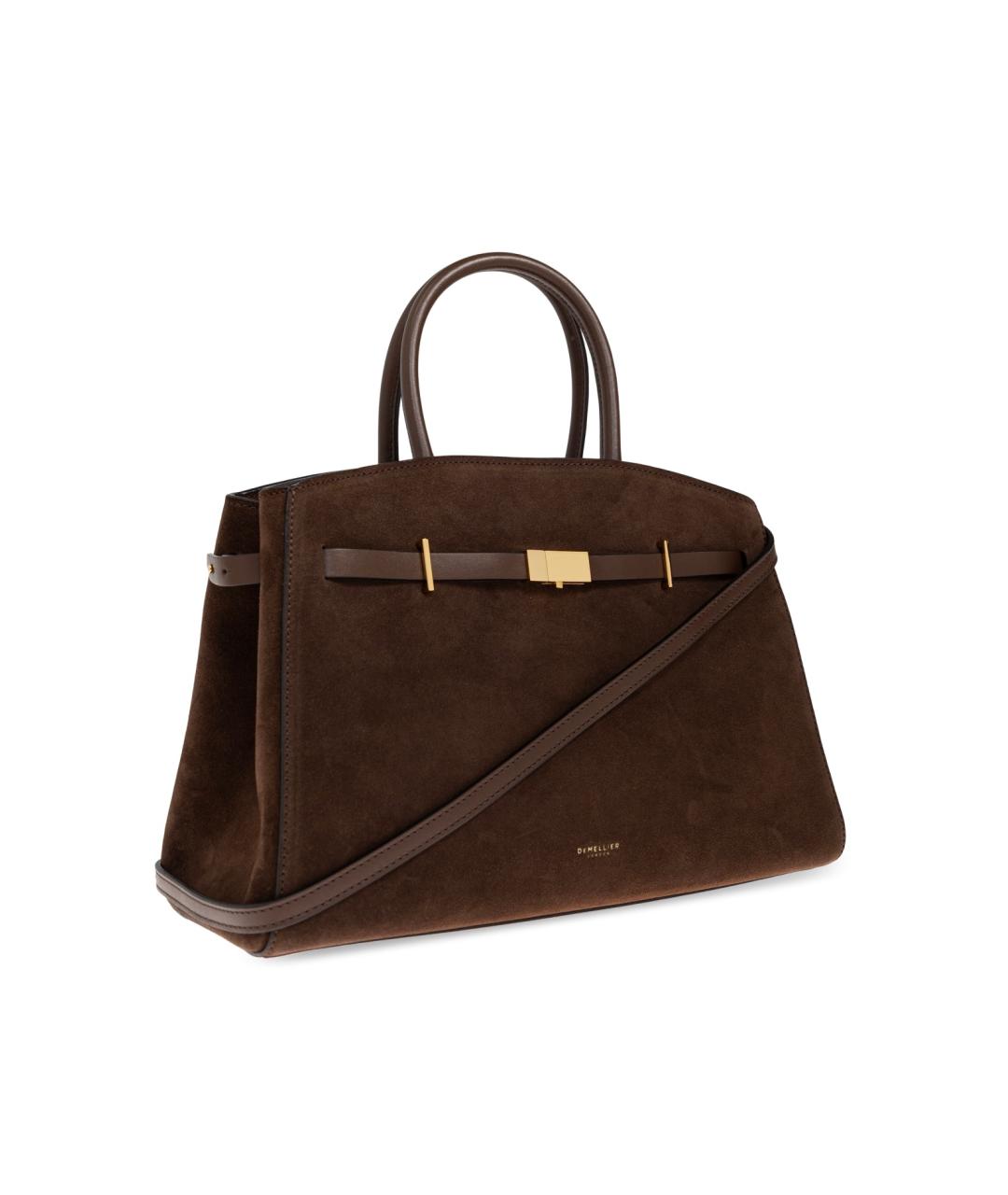 DEMELLIER Коричневая замшевая сумка тоут, фото 2