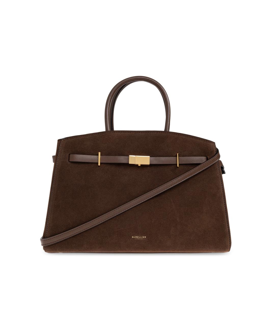 DEMELLIER Коричневая замшевая сумка тоут, фото 5