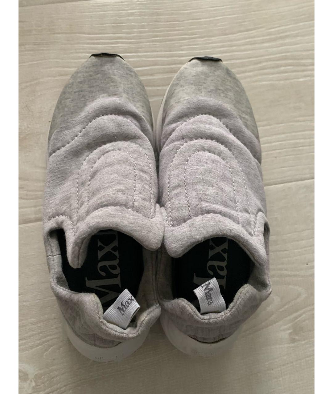 MAX MARA Серые текстильные кроссовки, фото 4