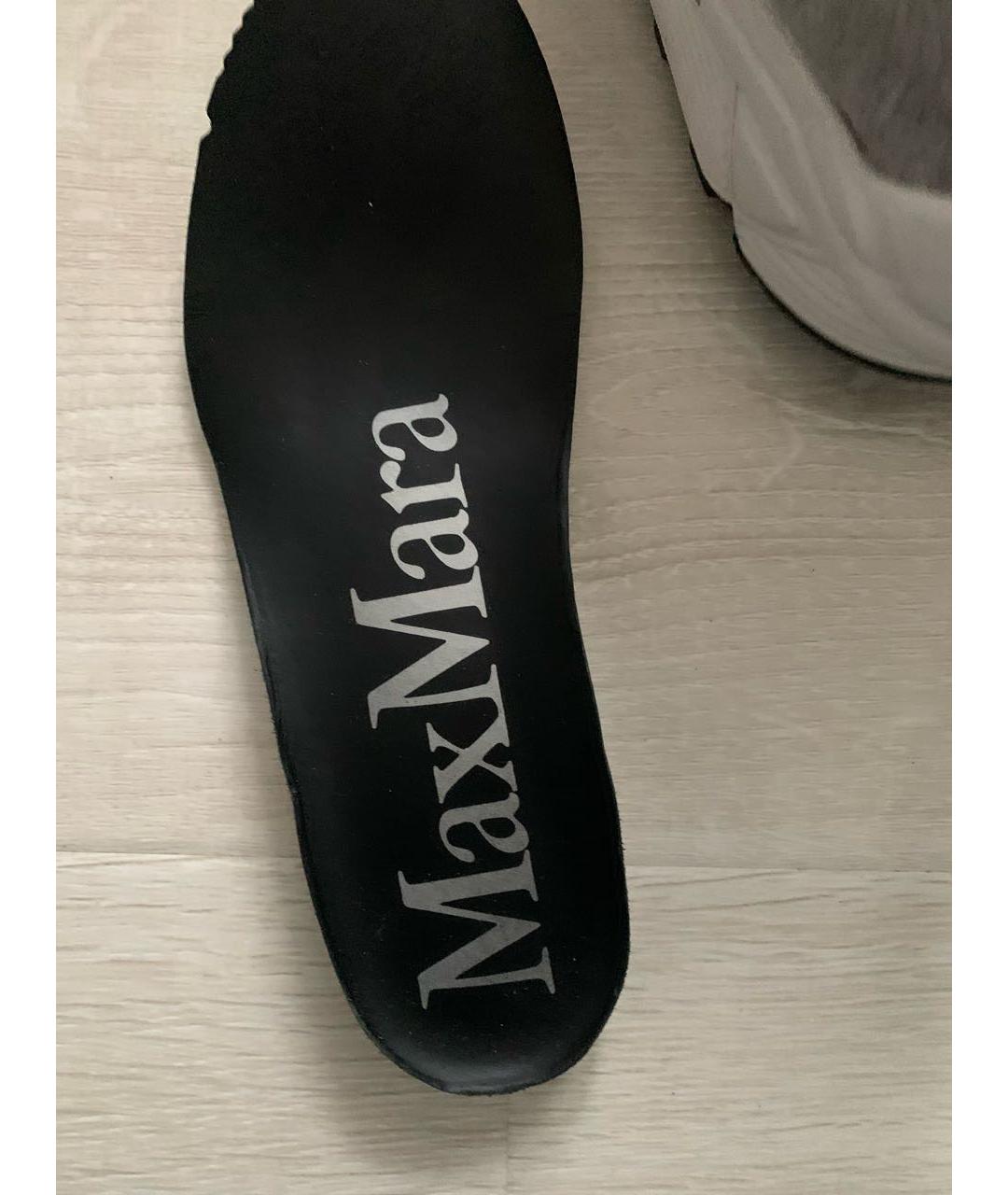 MAX MARA Серые текстильные кроссовки, фото 7