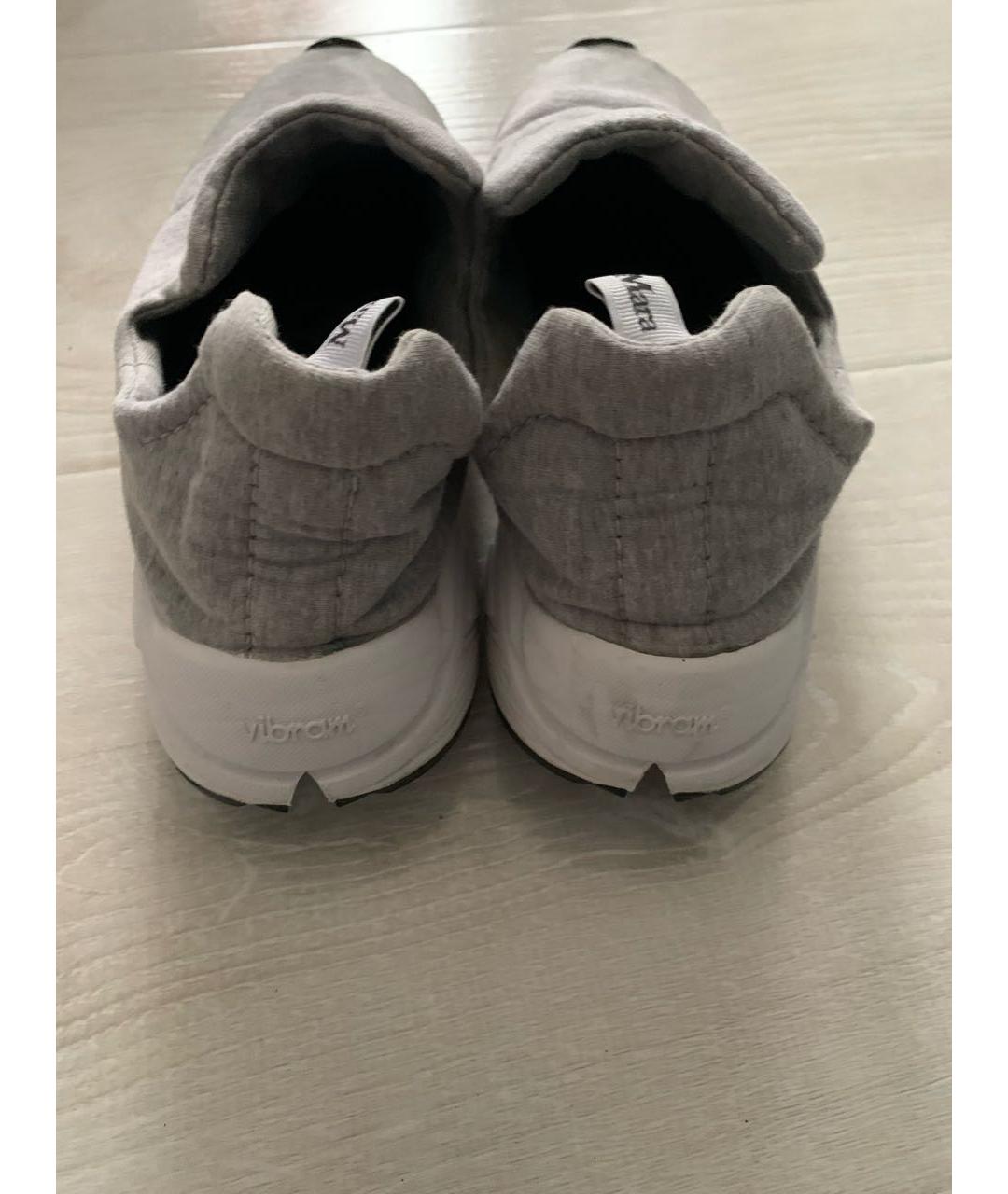 MAX MARA Серые текстильные кроссовки, фото 5