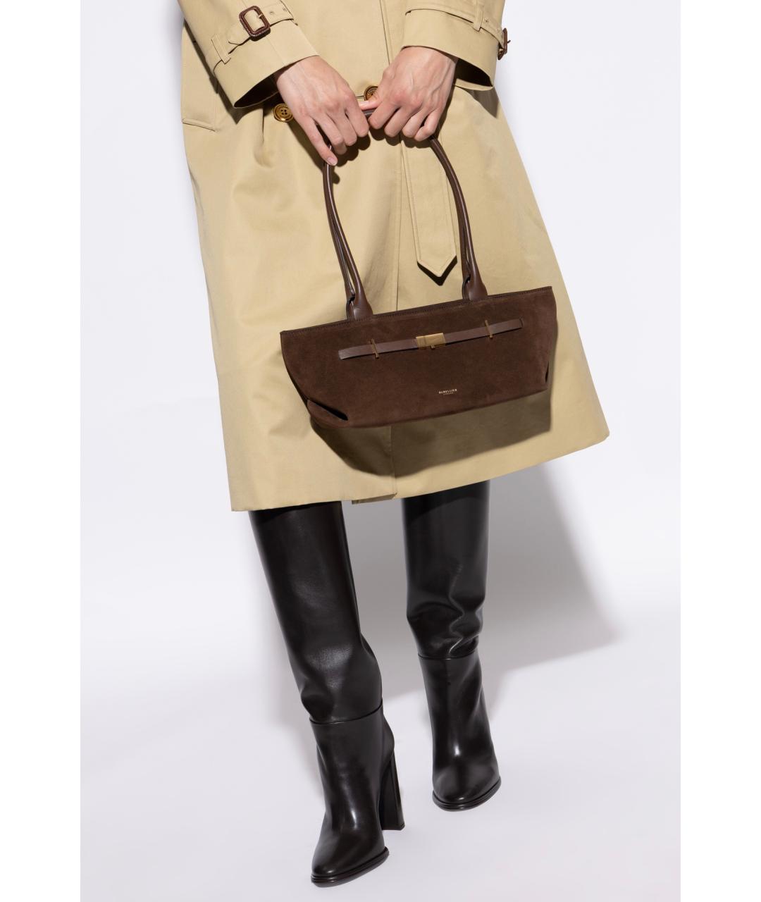 DEMELLIER Коричневая замшевая сумка через плечо, фото 4