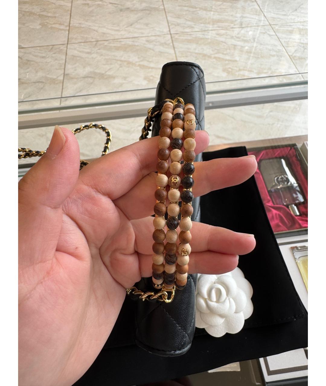 CHANEL Черная кожаная сумка с короткими ручками, фото 2